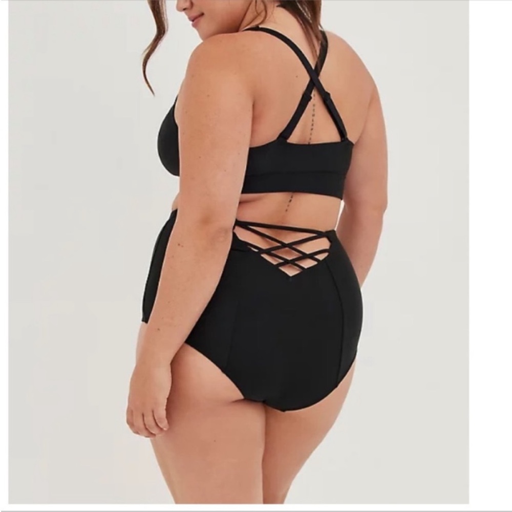 NWT Torrid high waist strappy back swimsuit bottom